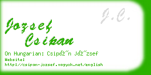 jozsef csipan business card